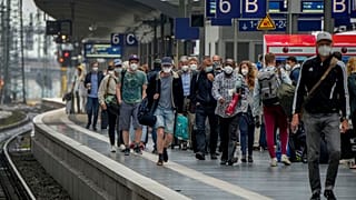 Bahnsteig am Hauptbahnhof in Frankfurt am Main