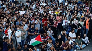 مسيرة احتجاجية ضد السلطة الفلسطينية ورئيسها بعد مقتل الناشط المعارض نزار بنات مؤخرا على أيدي أجهزة السلطة الأمنية. 03/07/2021