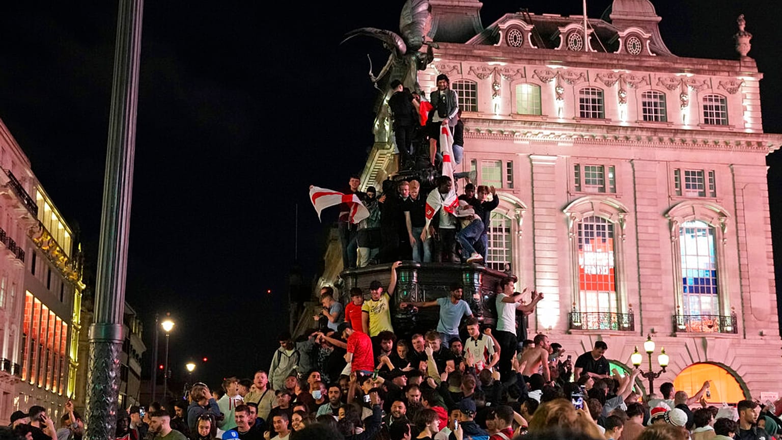 Celebraciones de la afición inglesa