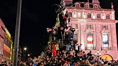 Celebraciones de la afición inglesa