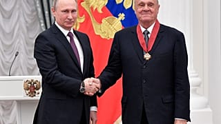 Владимир Меньшов с Владимиром Путиным. 2017 год
