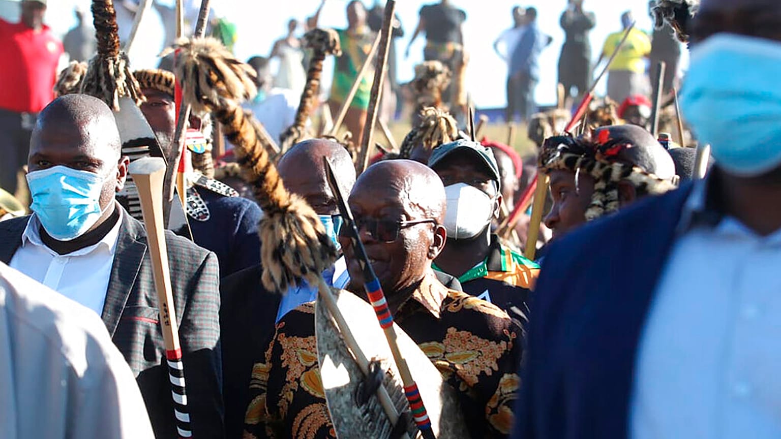 Zuma am Wochenende inmitten seiner Anhänger