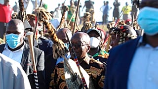 Zuma am Wochenende inmitten seiner Anhänger
