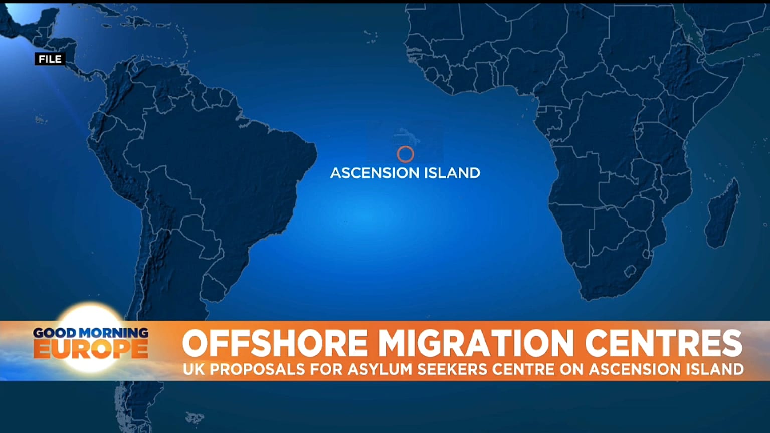 British overseas territory of Ascesion Island in the Atlantic Ocean.