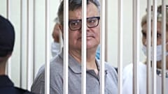 Viktor Babariko vor Gericht in Minsk, 6. Juli 2021
