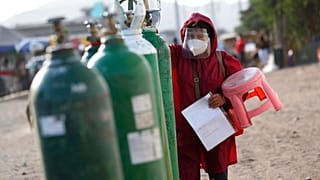 Bombonas de oxígeno en Perú