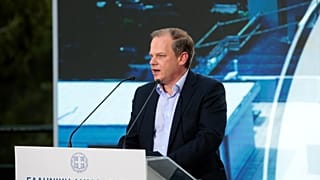 Ο υπουργός Υποδομών και Μεταφορών Κώστας Καραμανλής 