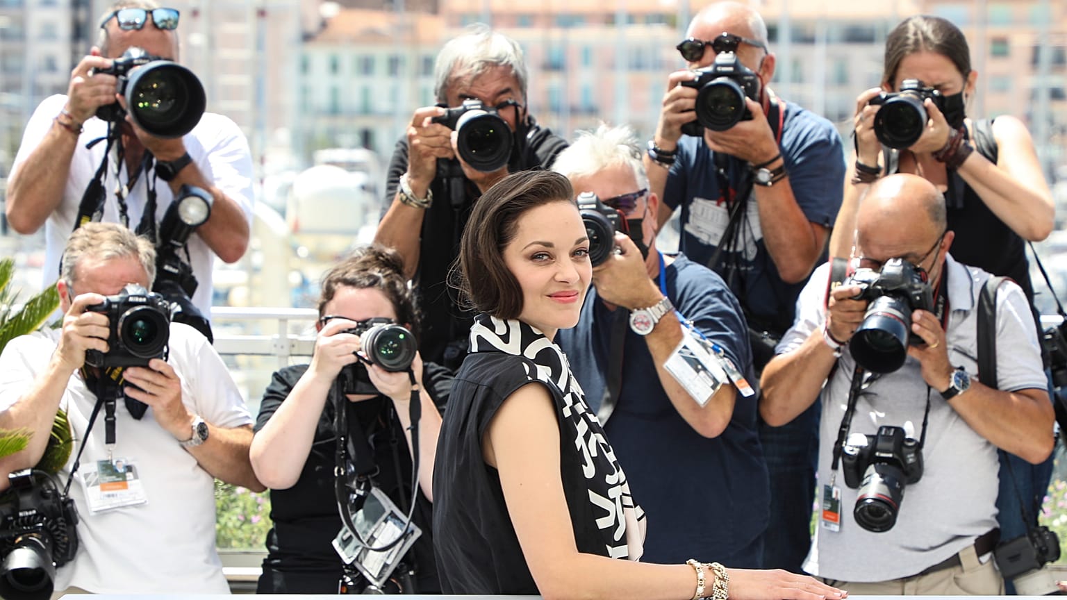 2021. július 6. Marion Cotillard az Annette című film bemutatójának alkalmából tartott fotózáson 