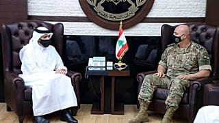دیدار وزیر خارجه قطر با فرمانده ارتش لبنان