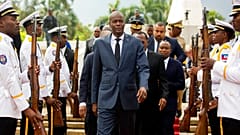 Le président Jovenel Moïse lors d'une cérémonie, en 2018