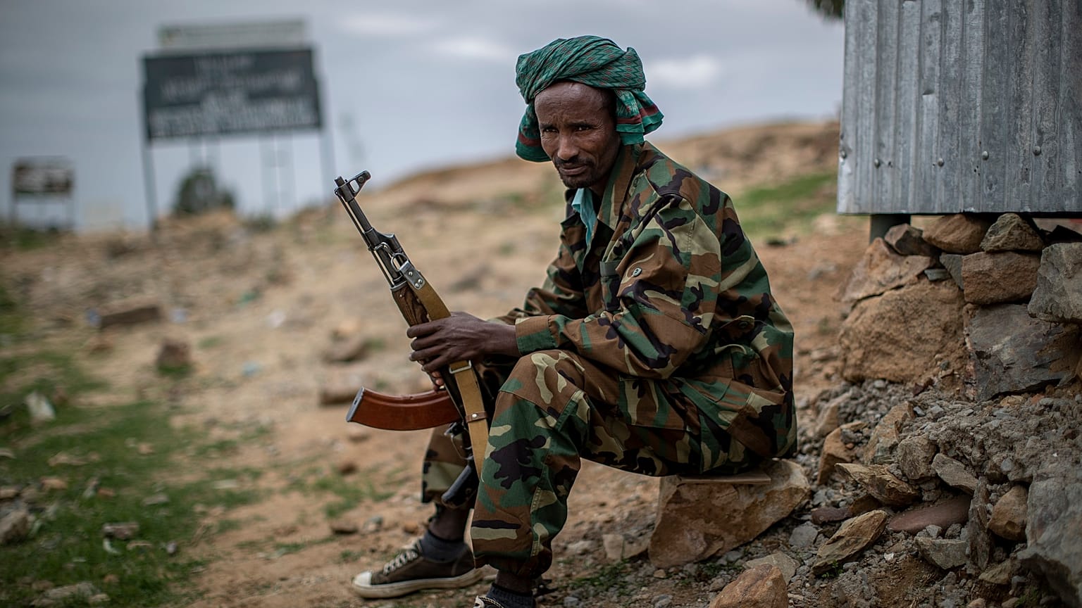 Guerrilheiro da Frente de Libertação Popular do Tigray (ARQUIVO)