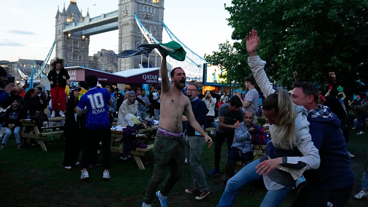 Italienische Fußballfans in London, 6.7.2021