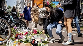 Am Ort des Anschlags gegen Kriminalreporter Peter de Vries in Amsterdam