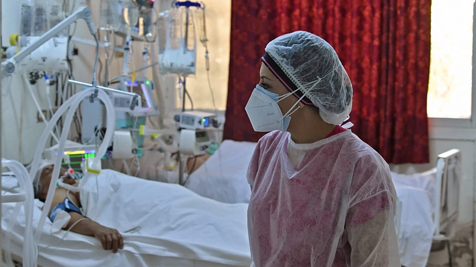 In einem Krankenhaus in Kairouan in Tunesien auf der Covid19-Station