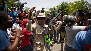 Protestas por el asesinato del presidente haitiano Jovenel Moise en Puerto Príncipe, Haití, el 8 de julio de 2021.