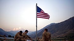 Photo d'archive | Des soldats américains commémorent le 11/09 dans la base de Bostick dans la province de Kunar en Afghanistan, le 11 septembre 2011