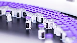 Pfizer-BioNTech Covid-19 vaccine production in Kalamazoo, Michigan.