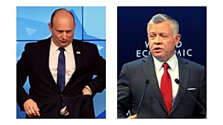 شاه اردن و نخست وزیر اسرائیل