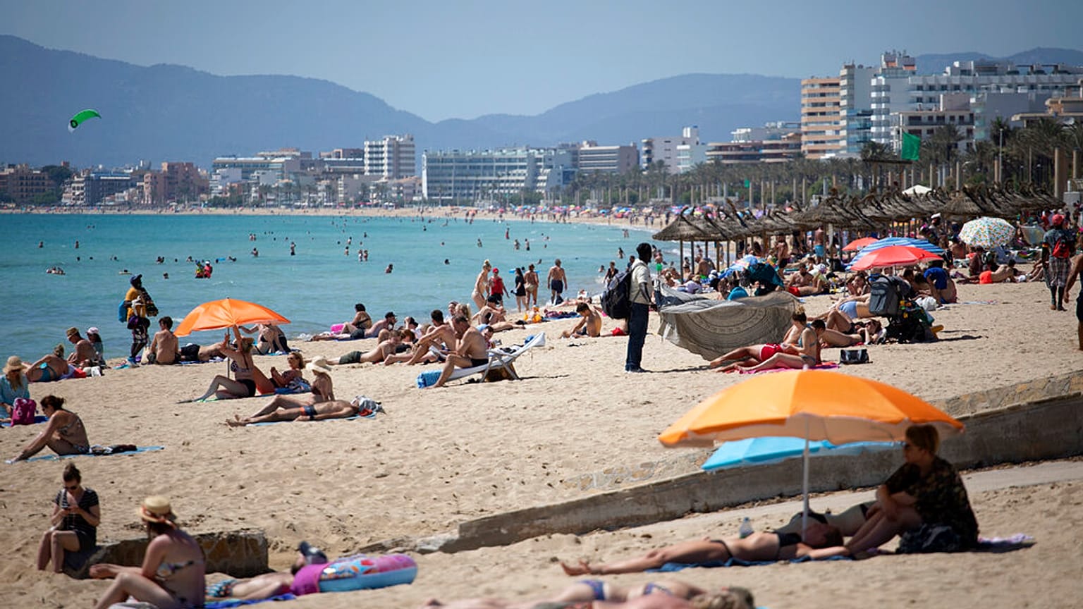 Am Strand auf Mallorca in Spanien