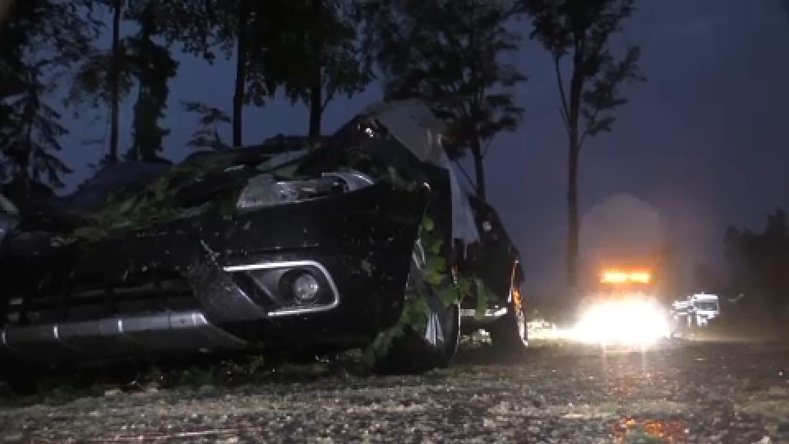 Near Pisek - 8 July 2021  Car accident site 