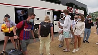 Los jóvenes belgas repatriados desde España