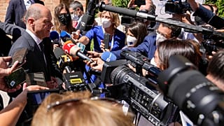 Le ministre allemand des Finances, interrogé avant le sommet G20 - Finances / Venise (Italie), le 09/07/2021