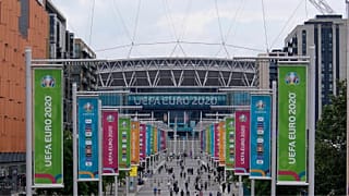 A view of Wembley stadium in London