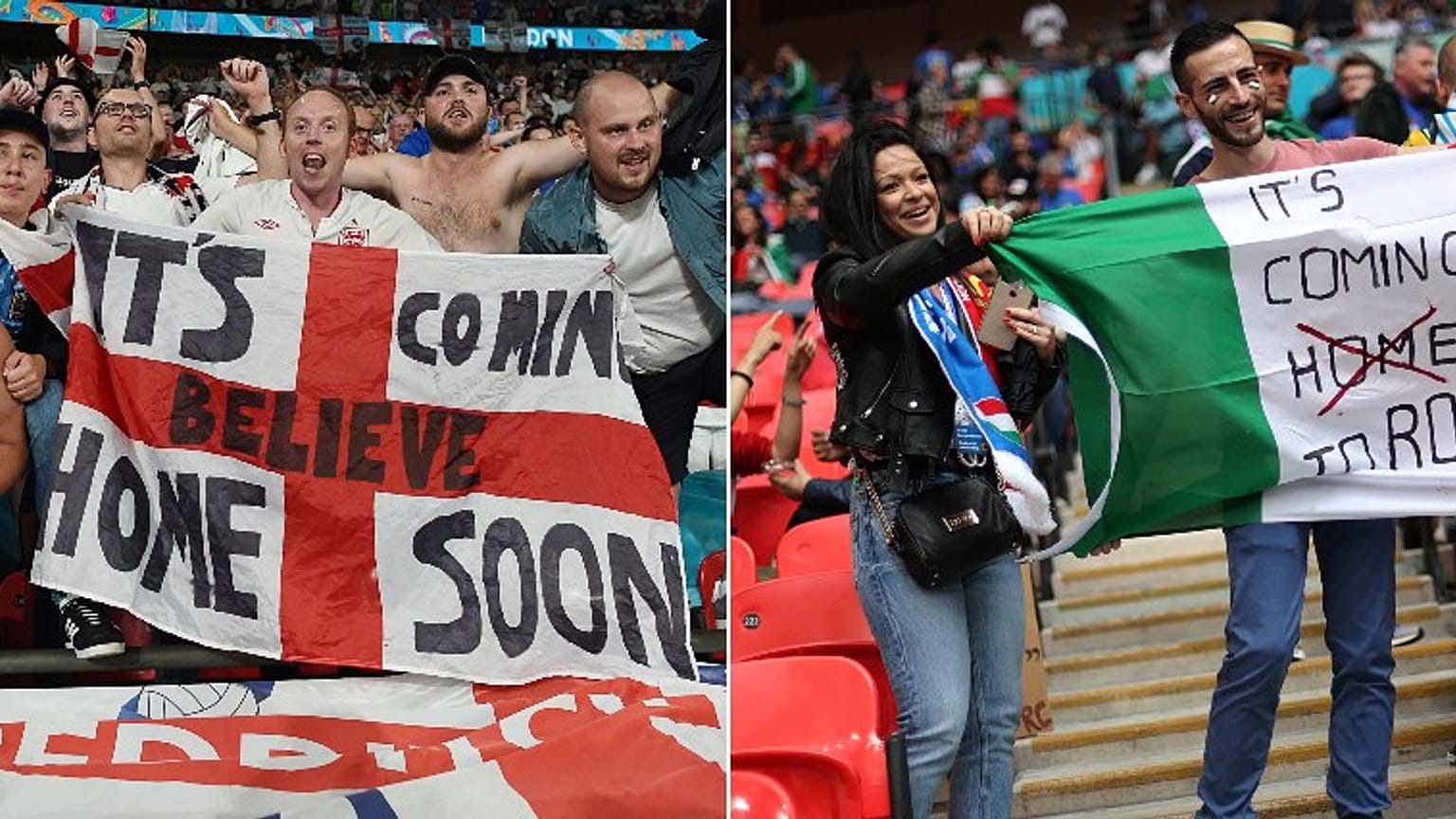 Engliche und italienische Fans sind sich sicher