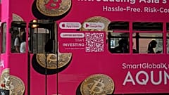 تبلیغ بیت‌کوین در هنگ‌کنگ