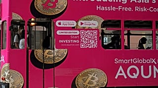 تبلیغ بیت‌کوین در هنگ‌کنگ