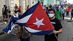 Protestzug in Havanna