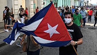 Protestzug in Havanna