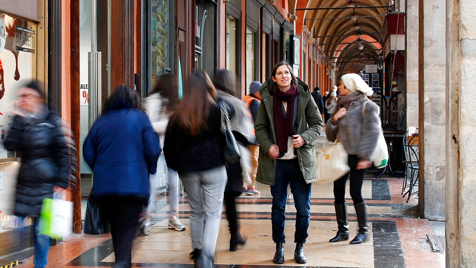 Dans les galeries piétonnes de Bologne (Italie), le 30/01/2020 - Photo d'archive
