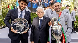 Berrettini, Mattarella e Chiellini.