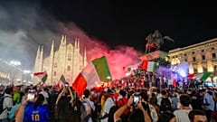 Milano'da Euro 2020 şampiyonluk kutlamaları