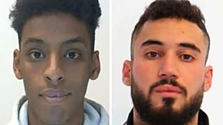 Rappers Yasin (L) and Haval (R) were both convicted by the Södertörn District Court.