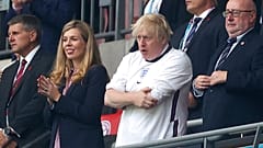 İngiltere Başbakanı Boris Johnson Wembley stadyumunda EURO 2020 final maçını izliyor. 11 Temmuz 2021