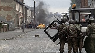 In this May 5, 1981 file photo British troops clash with demonstrators in a Catholic dominated area of Belfast, Northern Ireland, during the period known as 'The Troubles'.