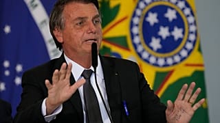 Brazil's President Jair Bolsonaro speaks during a ceremony at the Planalto presidential palace, in Brasilia, Brazil, July 13, 2021. 