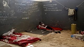 في أحد مراكز الاجتجاز في ليبيا (أرشيف) 