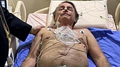 Der brasilianische Präsident Jair Bolsonaro im Krankenhaus, 14.07.2021 - Bild vom offiziellen Twitter-Account von Jair Bolsonaro 