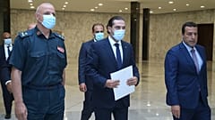 سعد الحريري خارجاً من قصر بعبدا الرئاسي