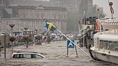 Land unter im Westen Deutschlands und Belgien