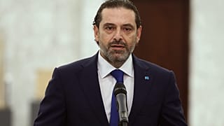 Lebanon's Prime Minister-designate Saad Hariri, speaks after his meeting with Lebanese president Michel Aoun, at the presidential palace, in Baabda, east of Beirut, Lebanon.