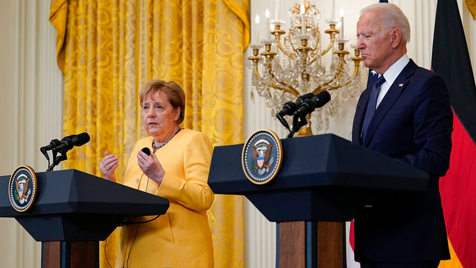 Almanya Şansölyesi Angela Merkel ile ABD Başkanı Joe Biden