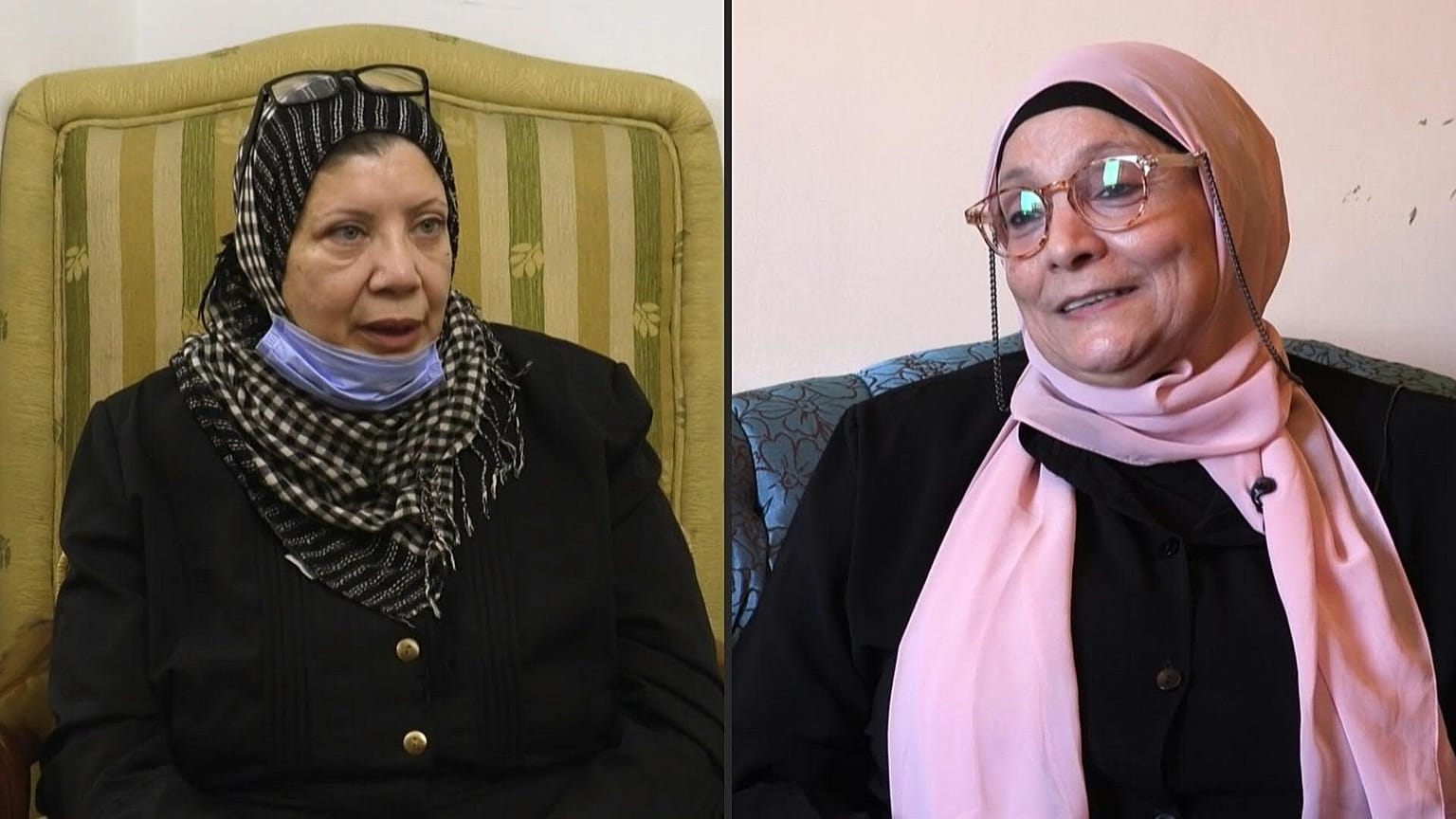 سامية أحمد وأمينة جعفر في لقاء مع وكالة فرانس برس