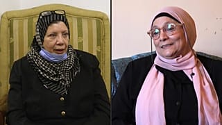 سامية أحمد وأمينة جعفر في لقاء مع وكالة فرانس برس