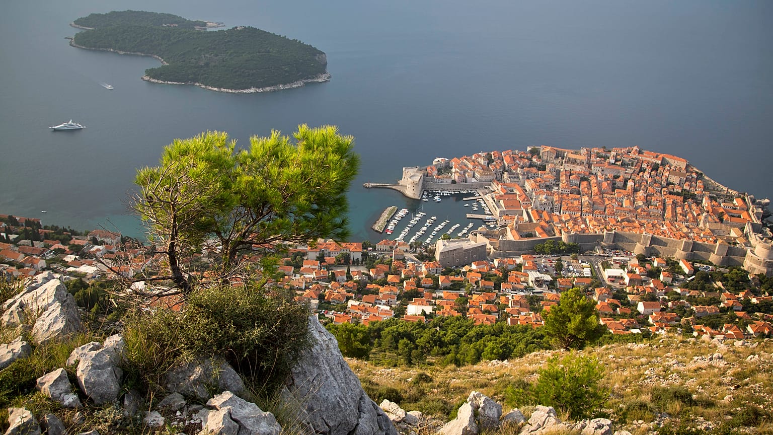Dubrovnik óvárosa madártávlatból