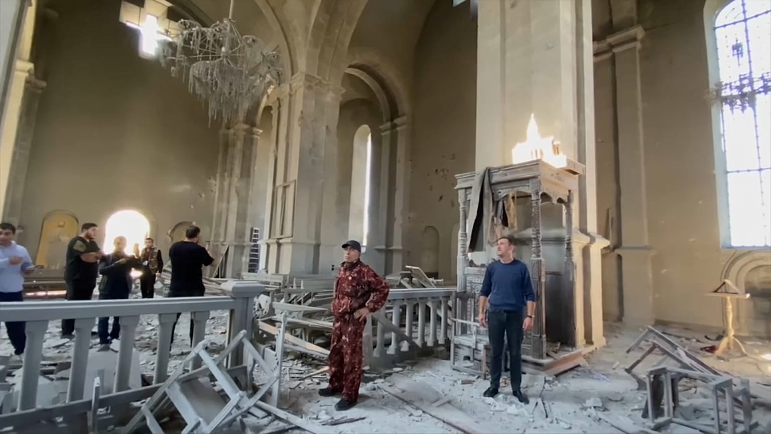 Rehabilitación de una iglesia en Shusha 