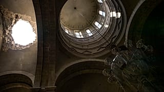 Die zerstörte Kathedrale von Schuscha im Oktober 2020.